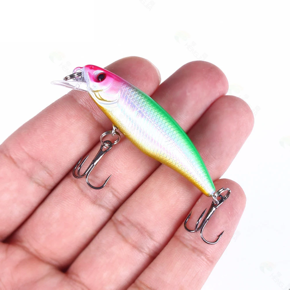 

ZWICKE 1Pcs 60mm 4.3g Luminous Sinking Minnow Wobblers Fishing Lures Artificial Hard Bait Pesca Fishing Lure Bass Fishing Tackle