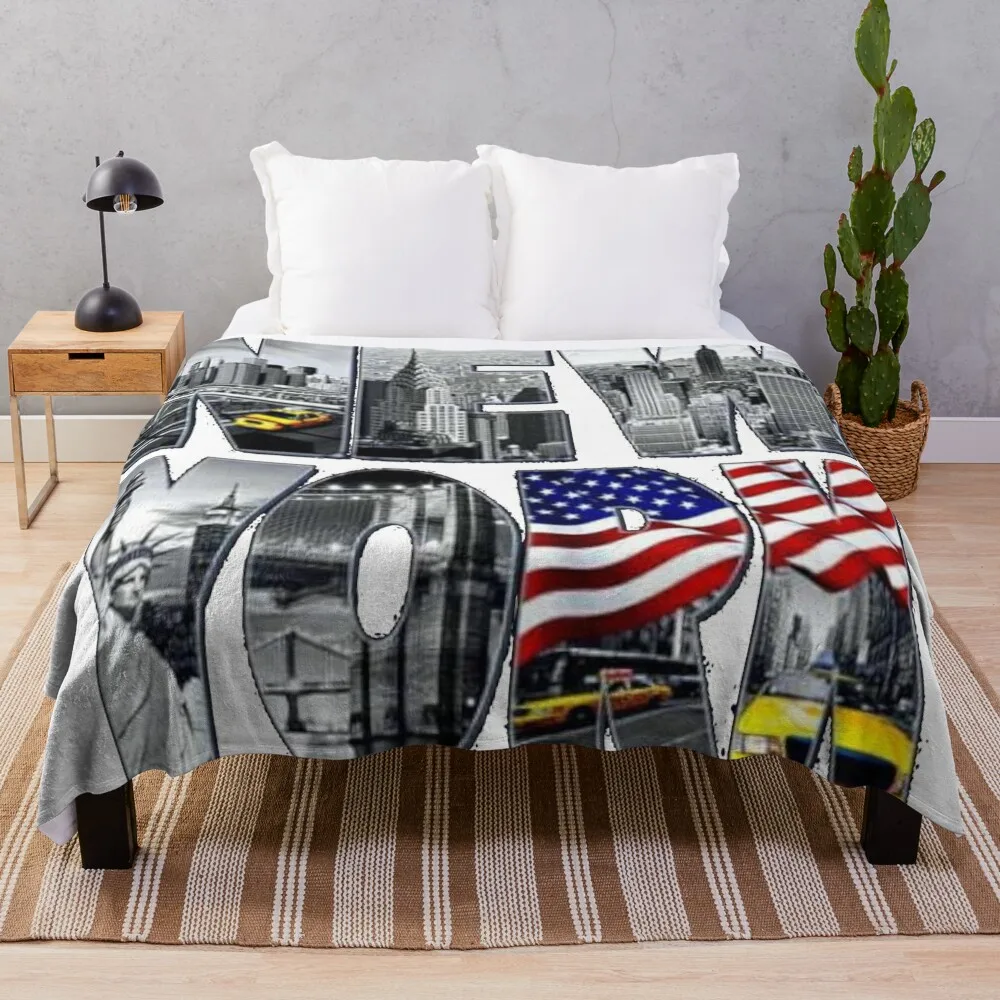 

New york Throw Blanket Designer Blankets Blanket Fluffy sofa Sofa Blanket