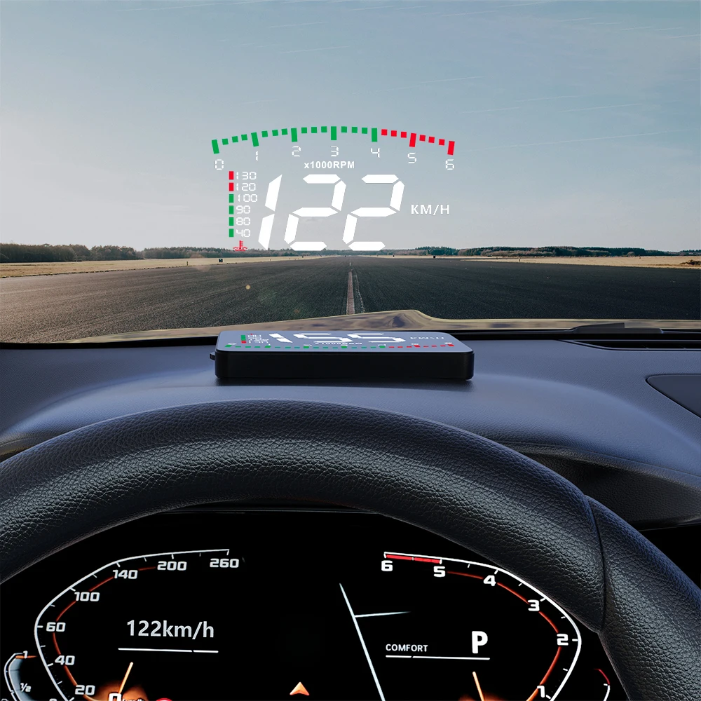 A900 HUD OBD2 ÷ ڵ   ÷   ׼ ڵ  ӵ   Һ RPM