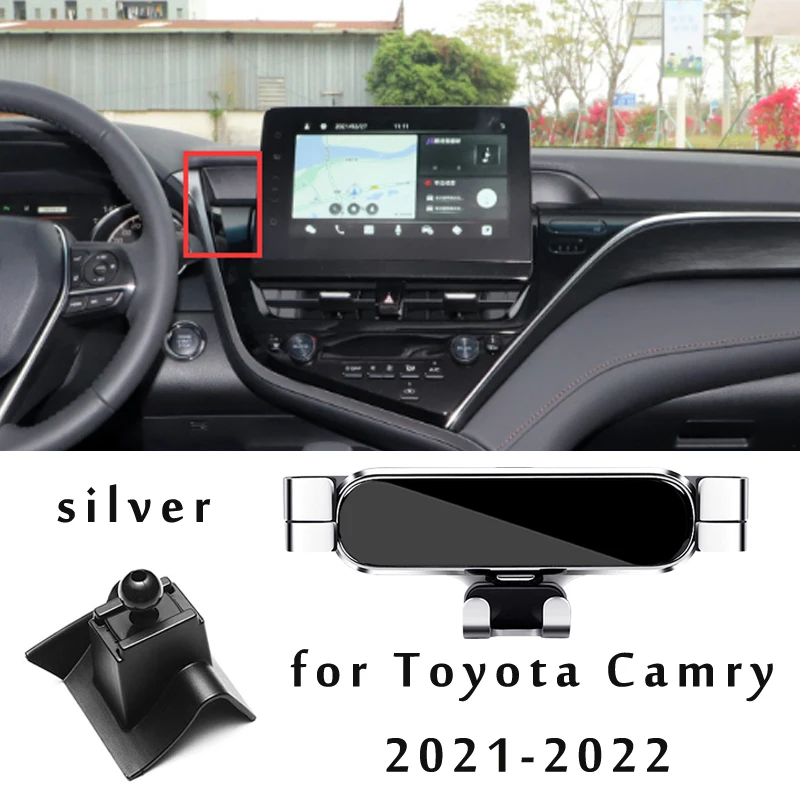 Toyota Camry XV70 용 자동차 전화 홀더 2021 2022 2018 2019 자동차 스타일링 브래킷 GPS 스탠드 회전식 지원 모바일 액세서리