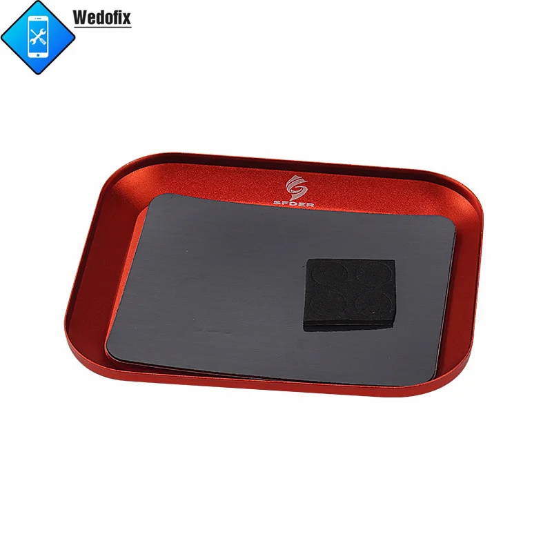 Magnetic Screw Tray Aluminum Alloy Small Parts Storage Box for Phone Repair Tool Pad