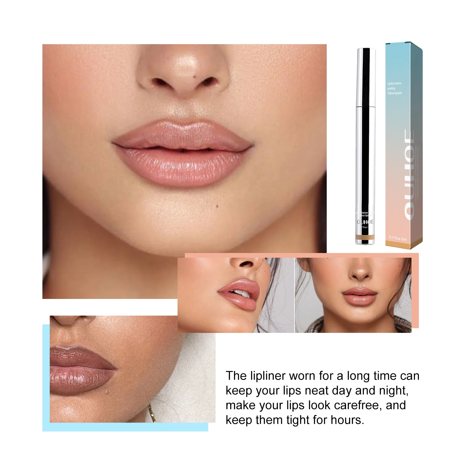 Lip Liner Pen Stay N Tattoo Matte Peeling Contour Line Dark Brown Waterproof Long Lasting Plump Soft Lip Gloss Makeup Cosmetics