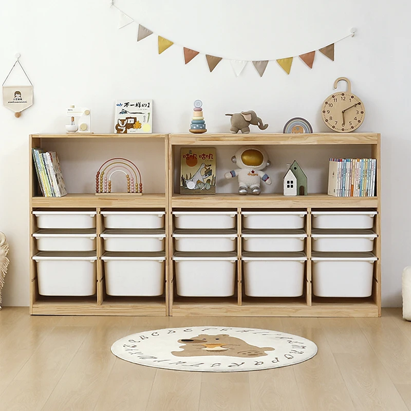 Kids Toy Storage Furniture Organizer Wardrobe Toys Bookstore Rack Kids Room Parish Priest Storage Books Cabinets Baby Closet