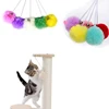 Interactive Cat Toys Ball with Bell and String, Hanging Ball Toys Cat Tree Accessories, Cat Tower Swing Ball Toy