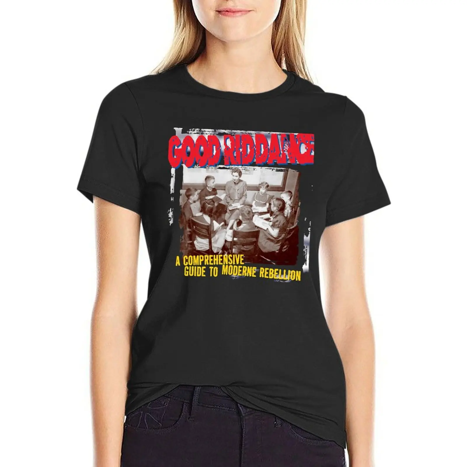 

Good punk T-Shirt sweat heavyweights animal prinfor funny Women clothing
