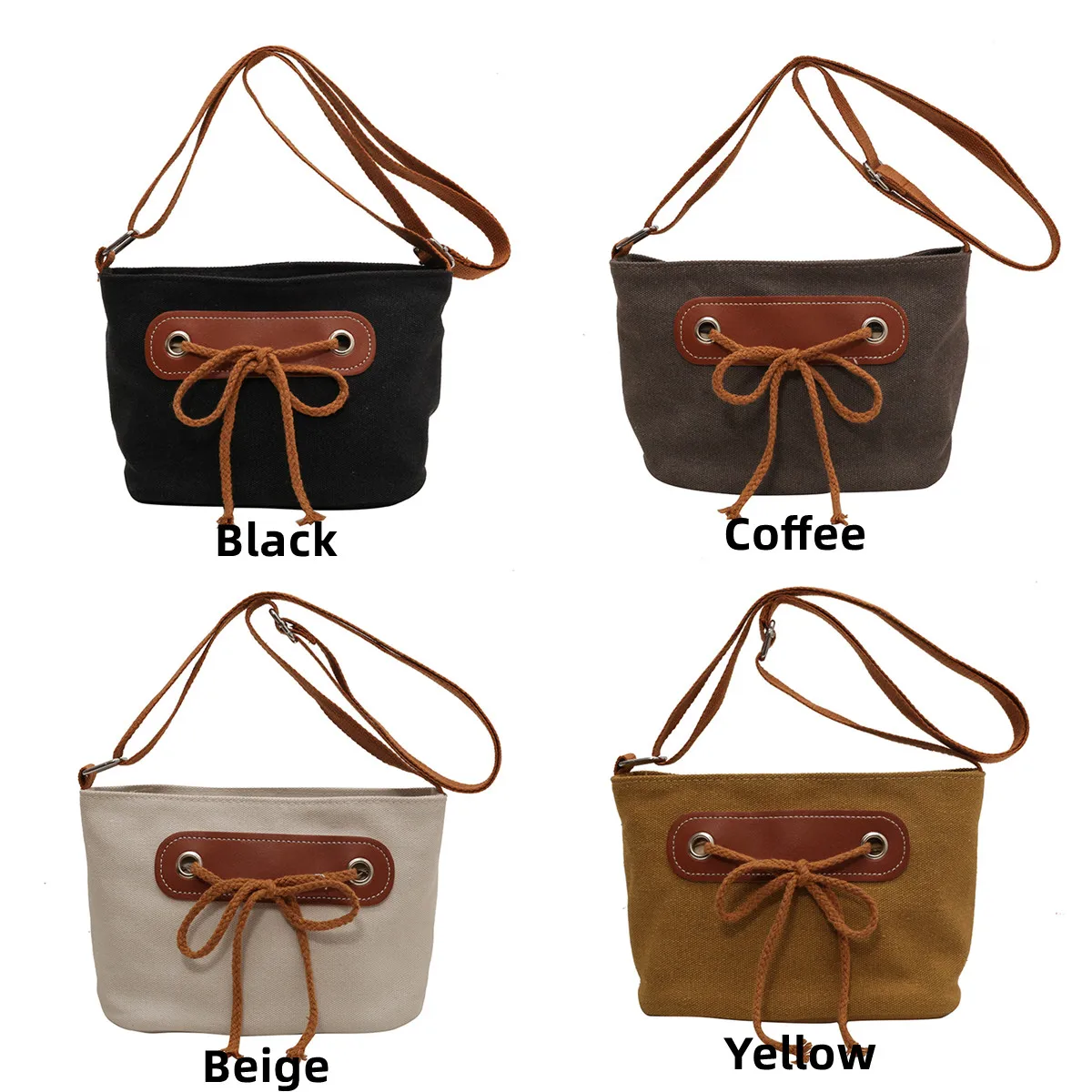 Casual Women Canvas Shoulder Bag Tote Handbags Large Capacity Crossbody Bags For Women Top-handle Travel Shoulder Bags