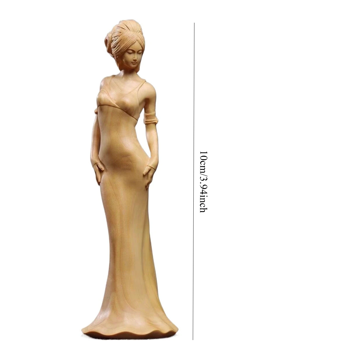 Boxwood high-end beautiful women's arts and crafts classical characters desktop solid wood living room study ornament