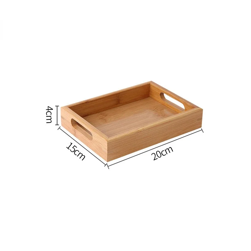 Bamboo Wooden Rectangular Tea Solid Wood Tray trays serving tray Kung Fu Cup Tray Wooden Hotel Dinner Plate