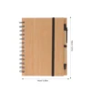 Wood Grain Notepad Spiral Writing Notebook Diary Monthly Planner Book With Pen Office School Stationery Supplies 6
