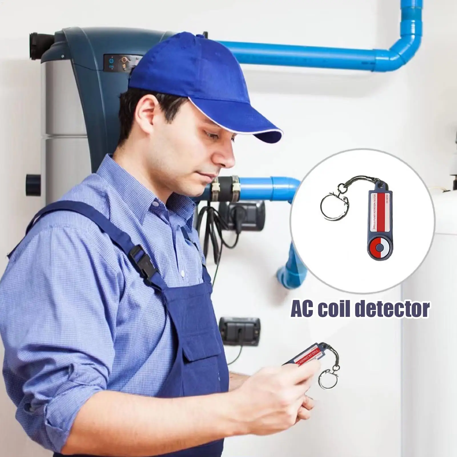 AC Refrigerant Leak Detector AC Coil Detector Heavy-Duty Key Ring Detection For Home Commercial Equipment Industrial Maintenance