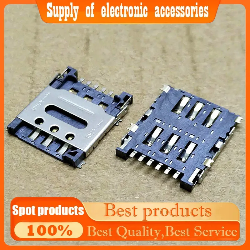 SIM06 clamshell NANO SIM booth phone card slot booth 6P small patch flip card slot