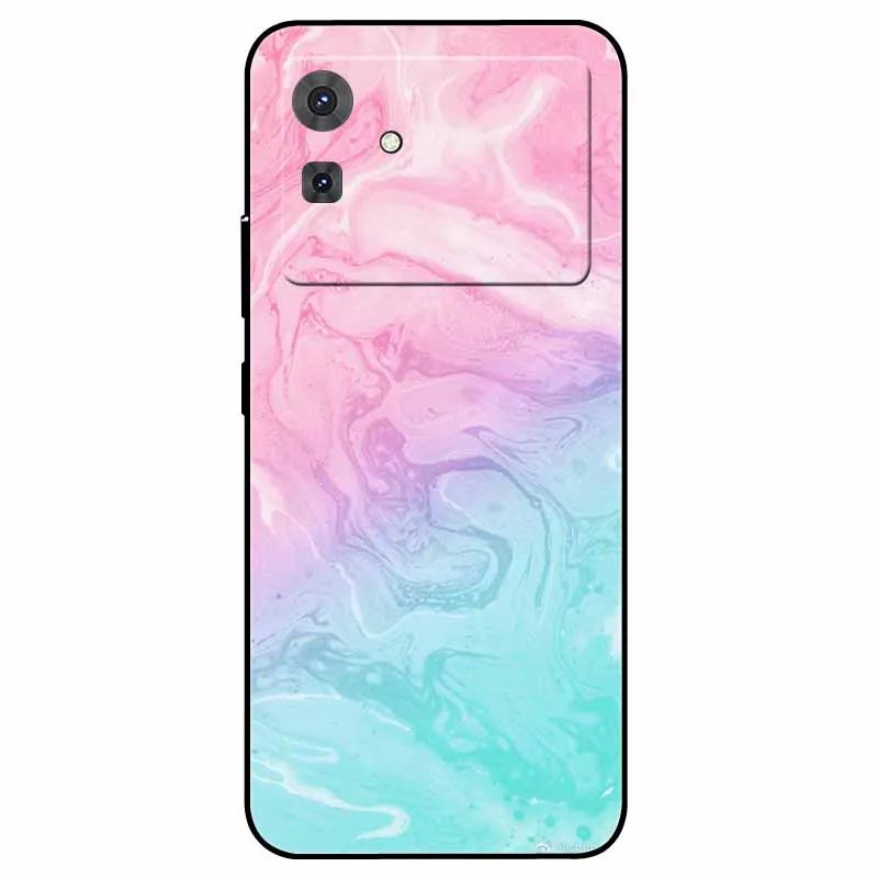 Floral Marble Silicone TPU Soft Phone Case with Cool Print Design