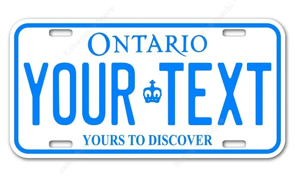 

Personalized Canada Ontario Car License Plate | 6x12 Inch | Custom Canada Plate for Front of Car | Personalized Custom Car Tags