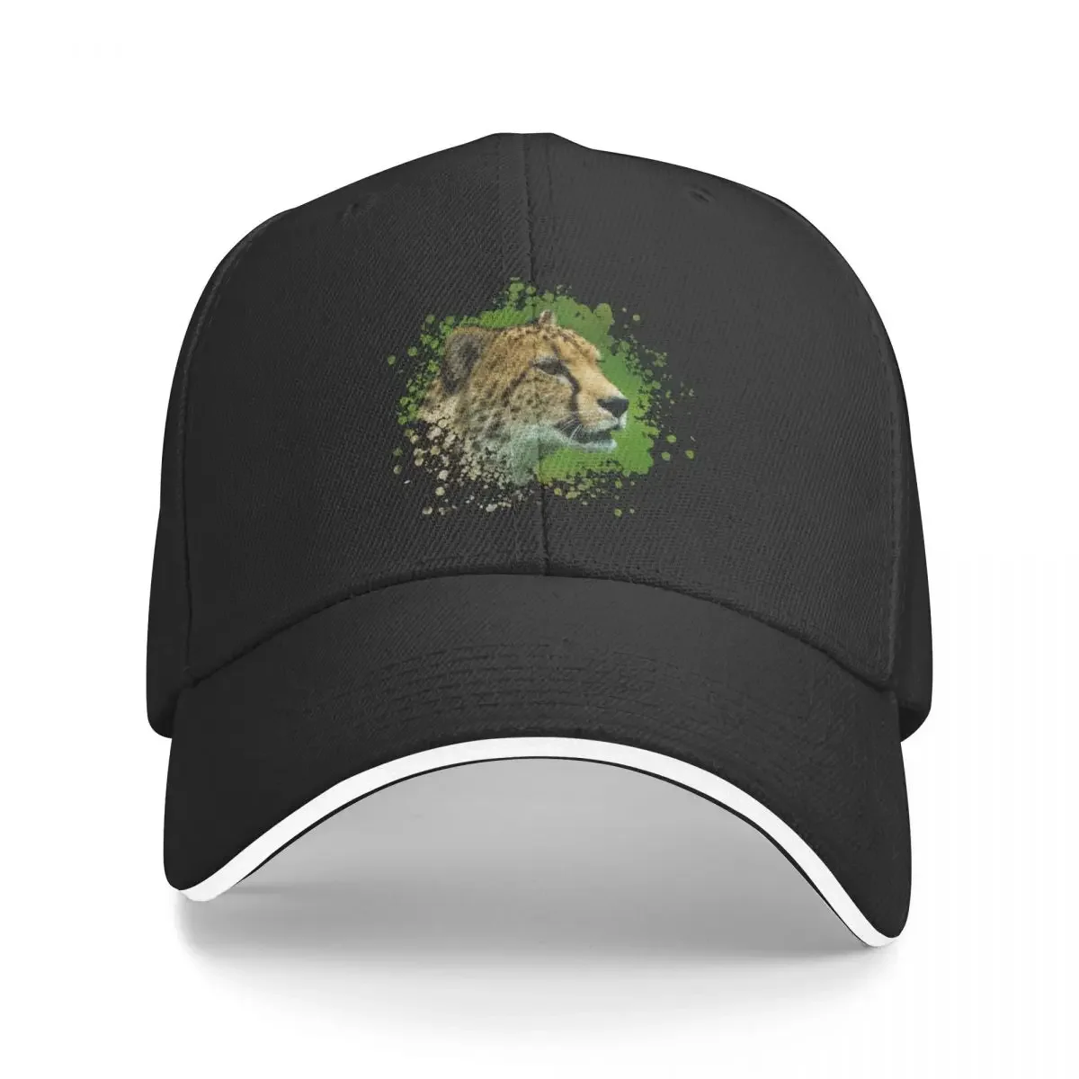 

Cheetah On A Lookout Paint Splatter Baseball Cap Mountaineering Ball Cap Kids Hat Mens Tennis Women's