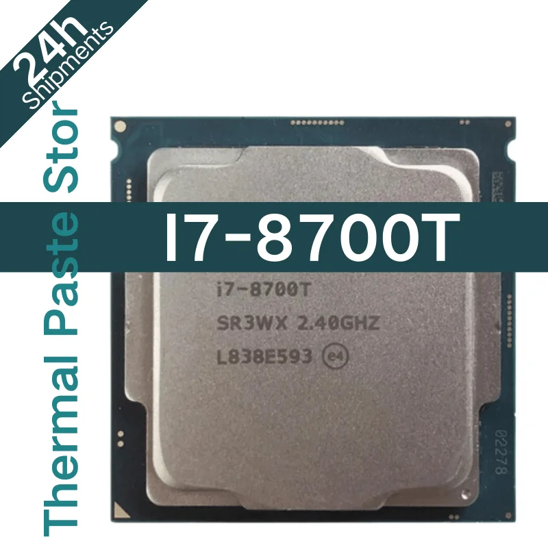 

Core i7-8700T i7 8700T 2,4 ГГц шестиядерный двенадцатипоточный ЦПУ процессор 12M 35W LGA 1151