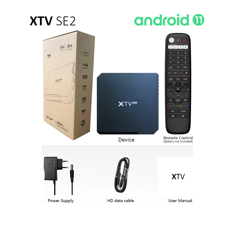 Enhanced Streaming Box with Android 11 and 4K AV1 Support, featuring Bluetooth and WiFi Connectivity