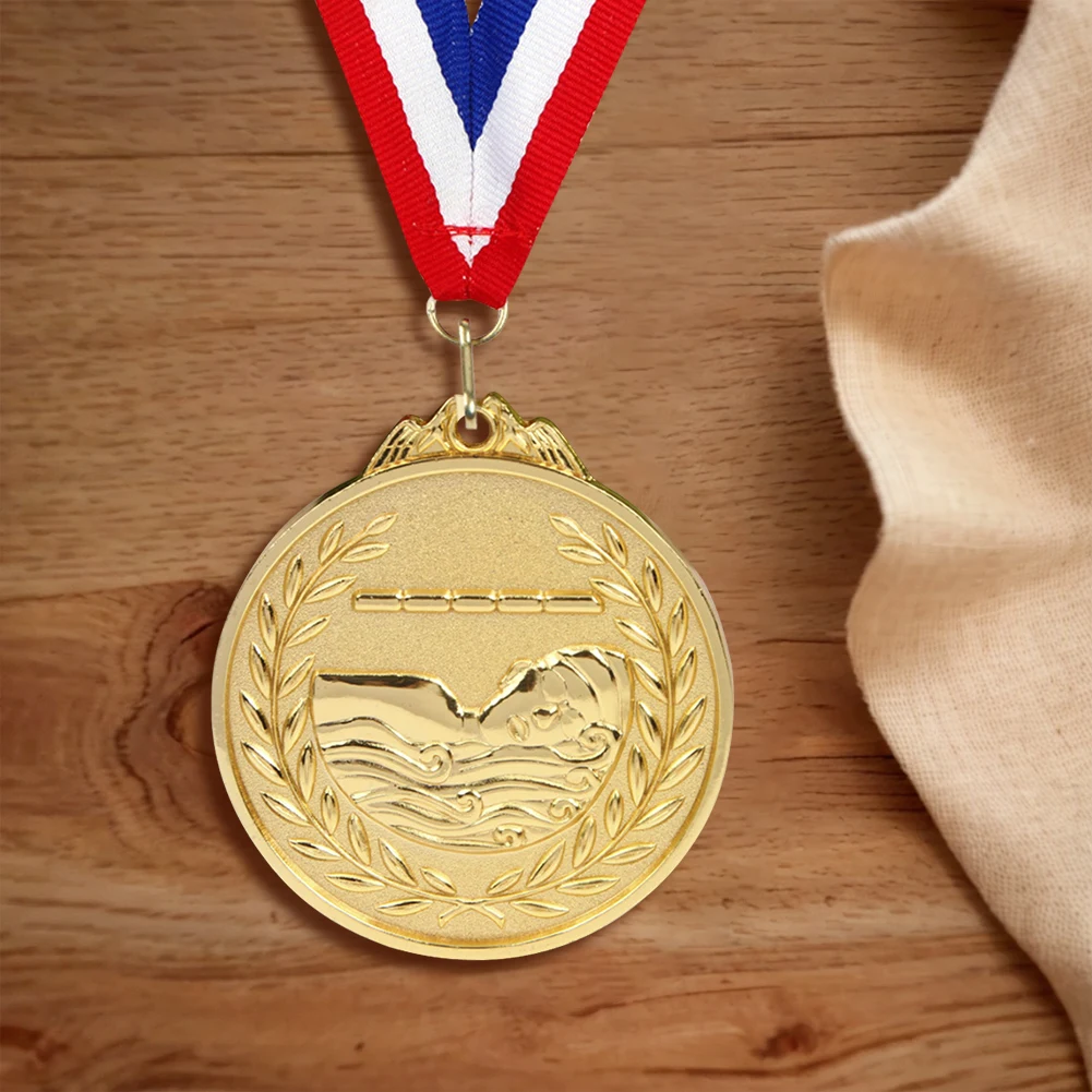 6.5cm Swimming Medal Award Medals Neck Ribbon Competitions Party Race
