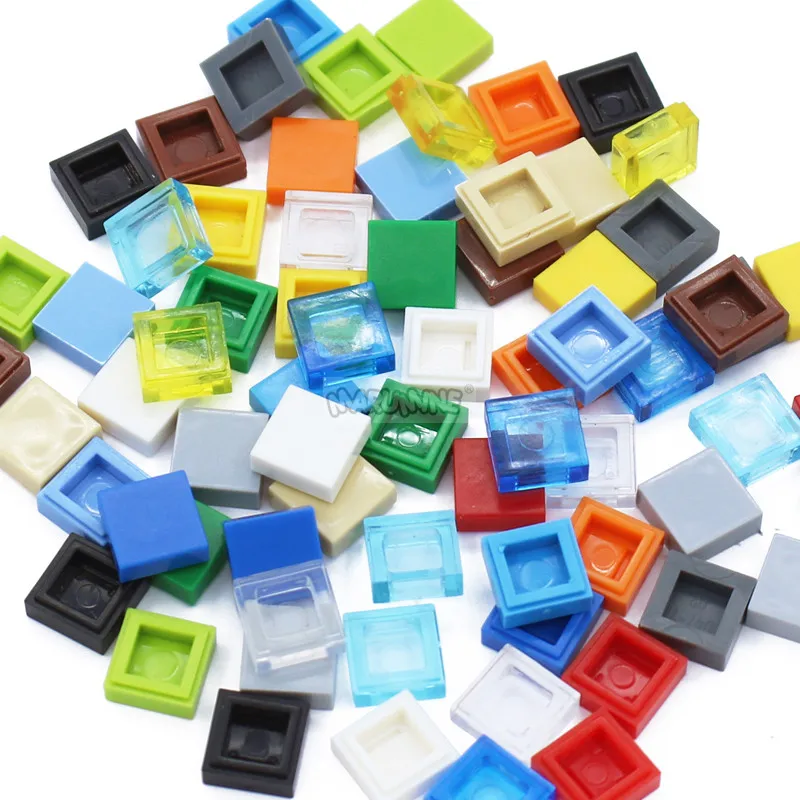 Marumine 300-Piece 1x1 Tile Base Parts for DIY Construction and Architecture