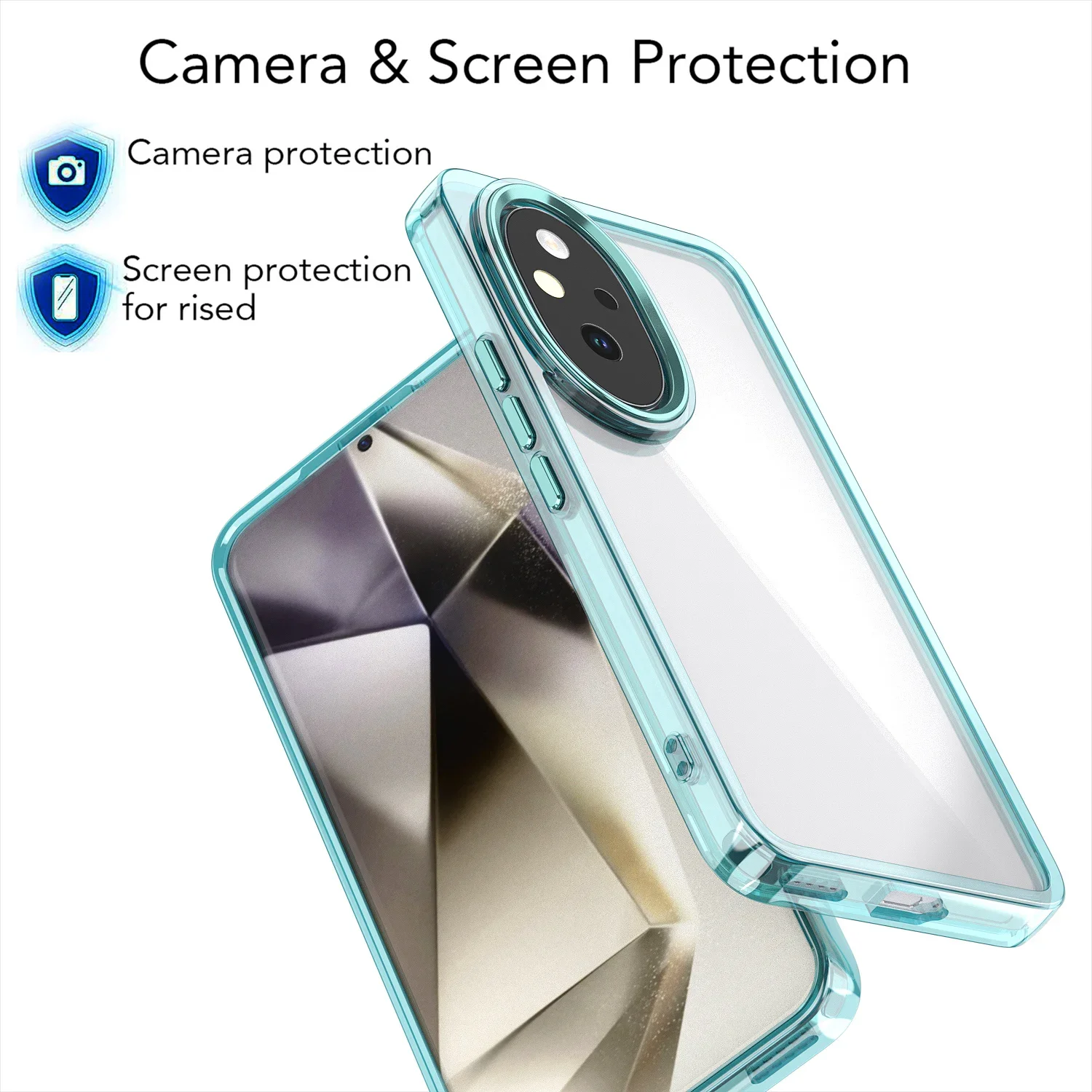 Fashion Metal Frame Anti-Yellow Transparent Phone Case Cover