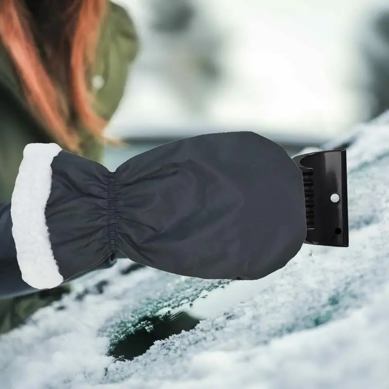 For Home Use Car Ice Scraper Windshield Scraper With Gloves Automobile Window Snow Removal Shovel Waterproof Warm Mittens For