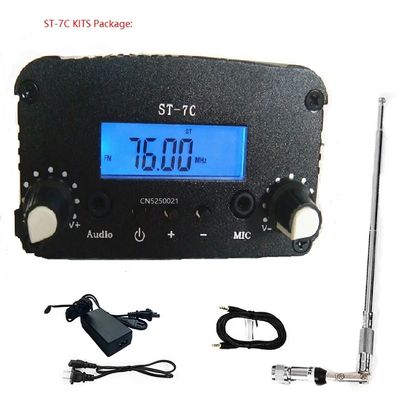 

Top 1W/7W ST-7C FM Stereo broadcast radio FM transmitter station audio converter 1kw fm transmitter