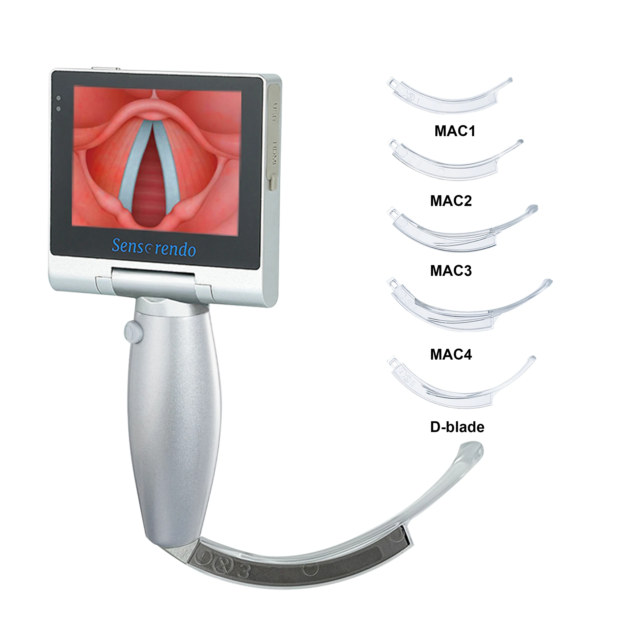 Jeu De Lames De Laryngoscope à Fibre Optique Intégré - Miller, Taille Néonatale à Adulte - Neuf