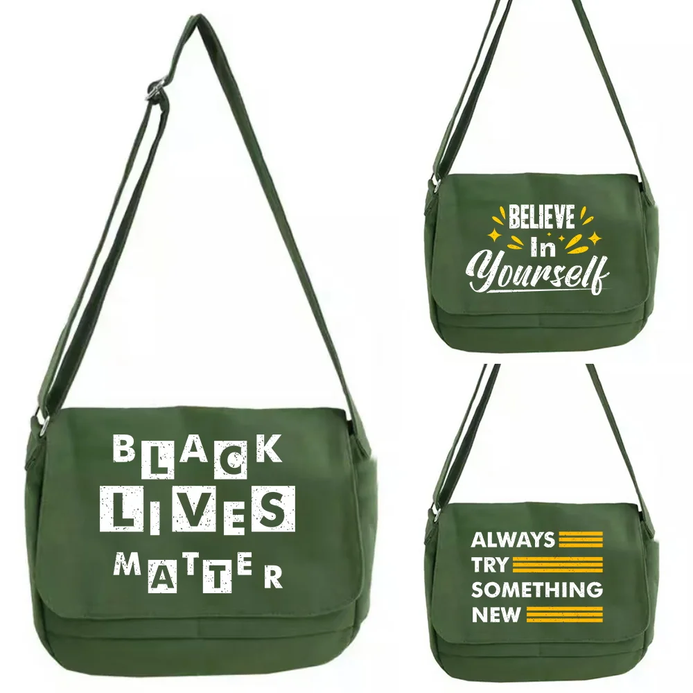 Messenger Shoulder Bags Casual Female Large Capacity Handbags phrase Series Print Women's Crossbody Travel Shopping Bag