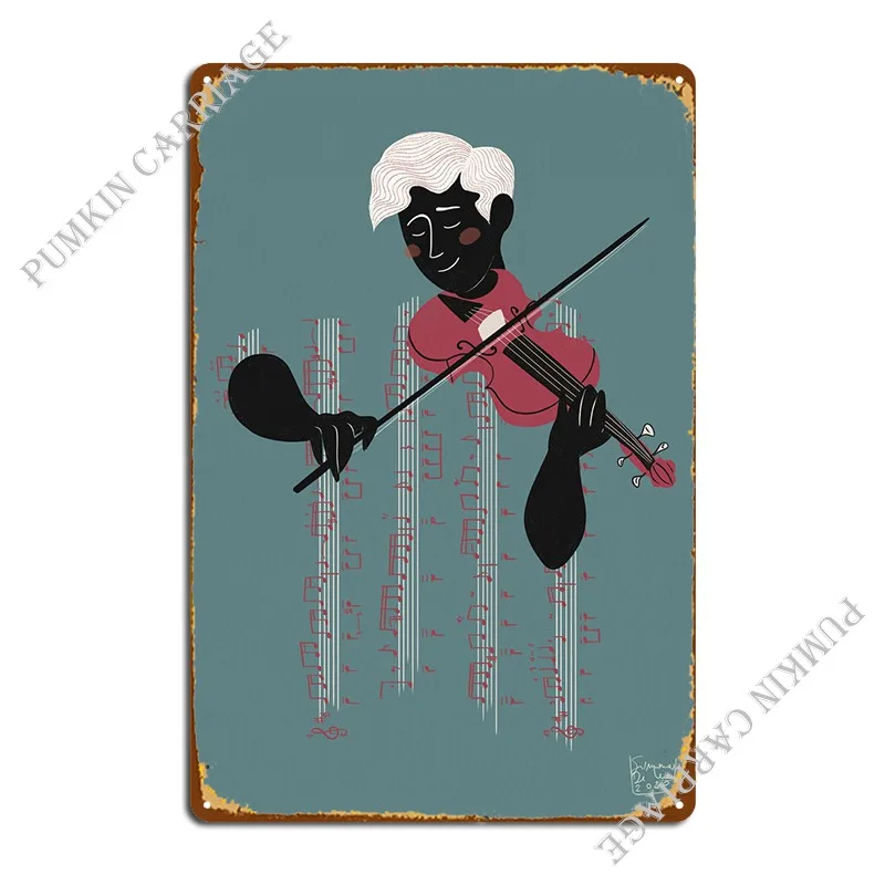 

Violin Metal Plaque Poster Garage Party Pub Plates Garage Tin Sign Poster