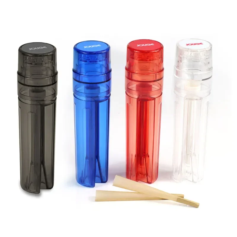 Herb Grinder SMO 3in1 Protable Tobacco Filling Grinding Storage Integrated Set Dry Herb Roller Paper Pipes for Smoking Tools