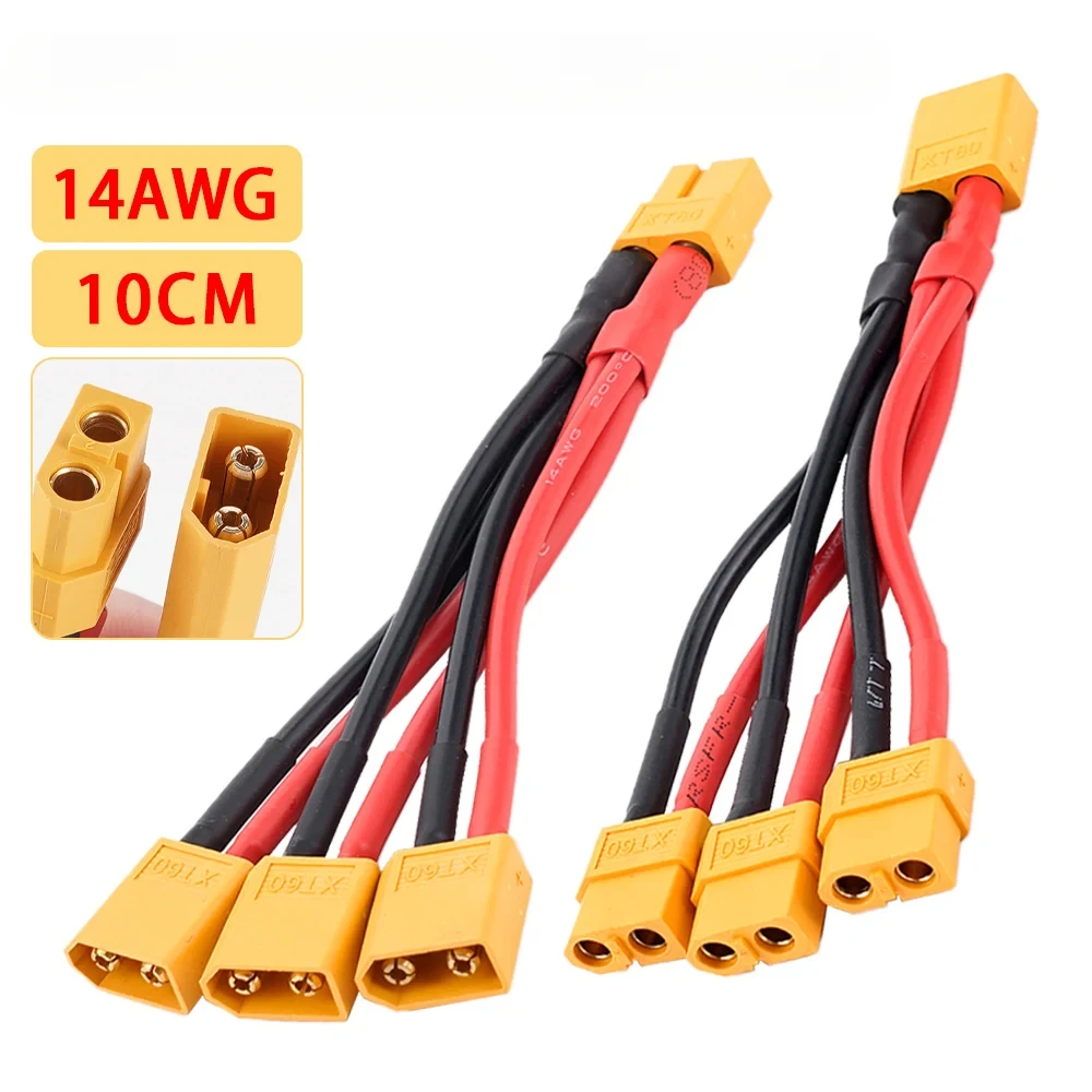 Koncovky konektoru XT60 ukazující samčí a samičí zástrčky