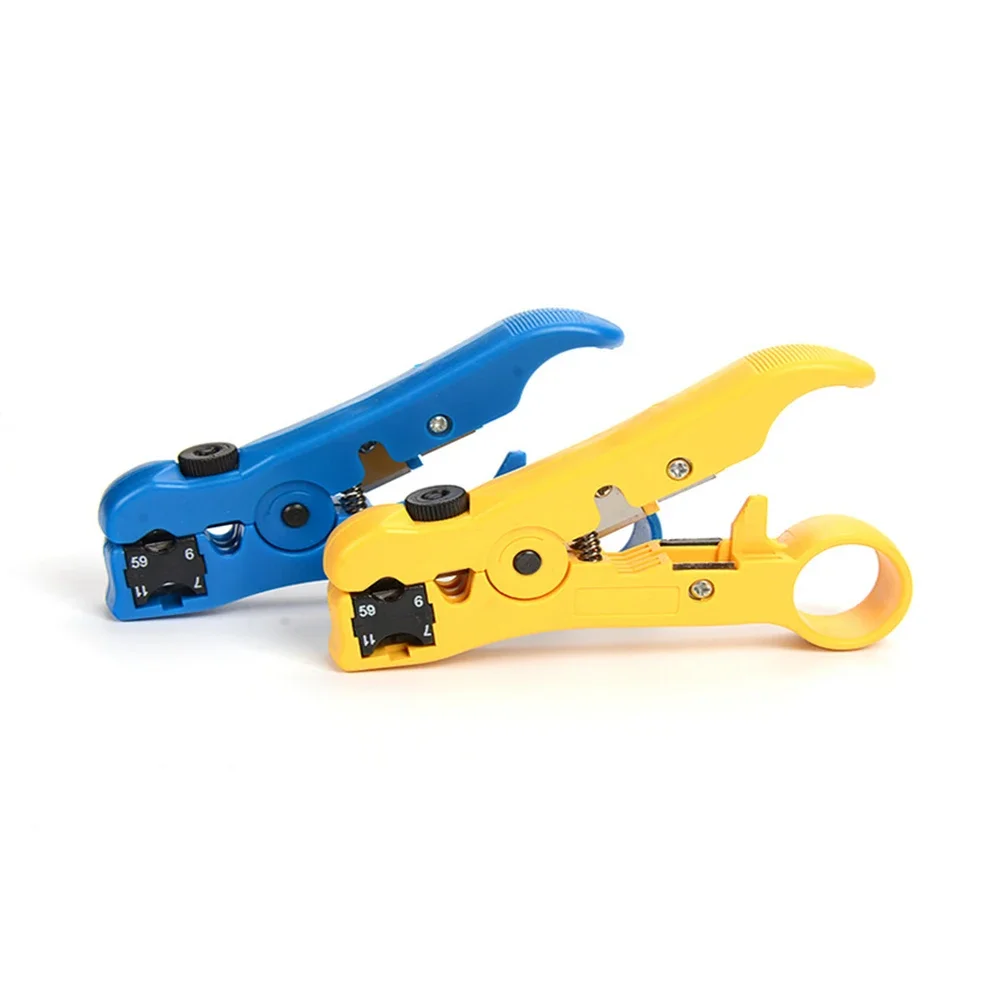 

Flat or Round UTP Cat5 Cat6 Wire Coax Coaxial Universal Cable Stripper Cutter Tool for Network Stripping Pliers