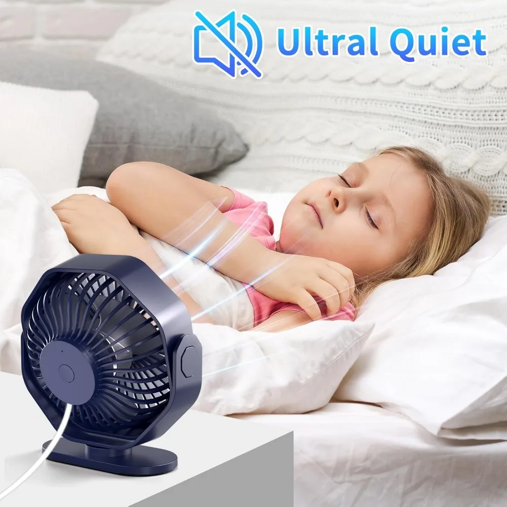 Portable USB Desk Fan with 3 Adjustable Speeds