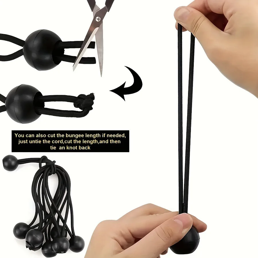 خيمة مرنة إصلاح الحبال 10 قطعة بنجي الكرة الأقمشة...