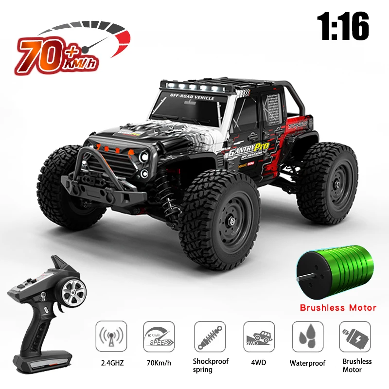 

Brushless RC Car 70KM/H 4WD Remote Control Cars Electric High Speed Off-Road Drift Monster Trucks For Adults VS WLtoys 144010