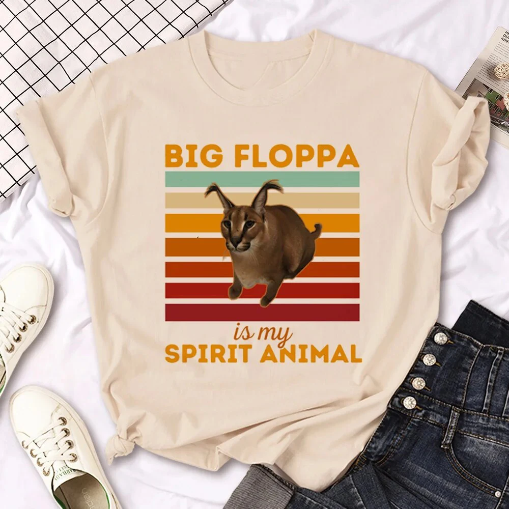 

Летние хлопковые футболки Floppa с забавным принтом, уличная одежда, новинка, футболка в стиле Харадзюку для женщин и мужчин, футболки с коротким рукавом и круглым вырезом, топы, одежда