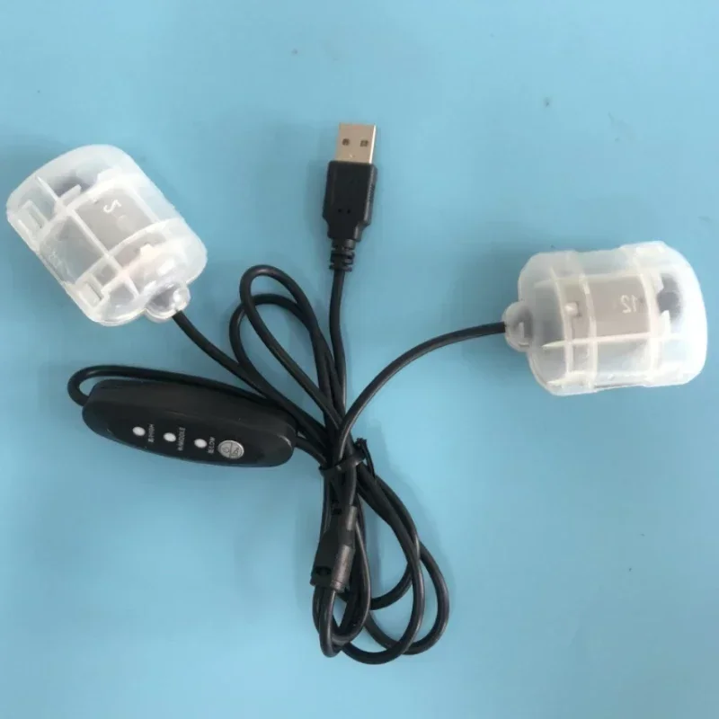 DC5V USB Vibrating Dual Motors 3 Speed Regulator Massage Device Frog  Breeding Vibration Motor Waist Belt Parts with 1.1m Cable