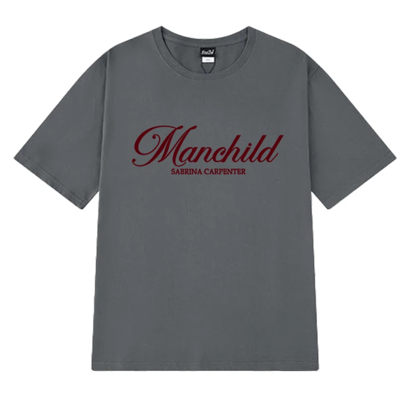 ミュージシャン sabrina carpenter manchild tee Hot Singer Sabrina Carpenter Song Manchild Graphic T shirt