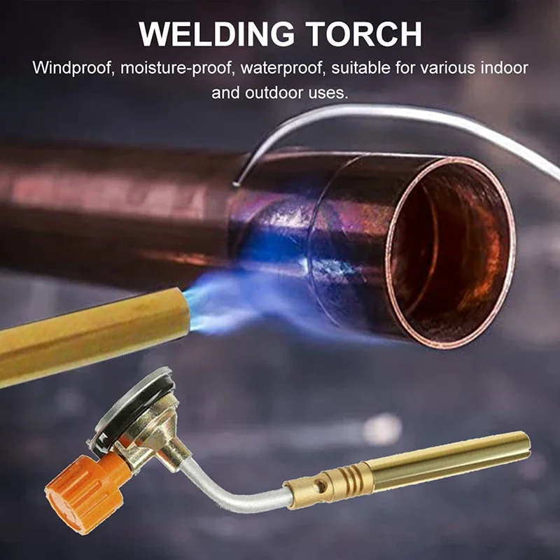 1pc Butane Burner Gun Soldering Heat Gun Welding Equipment Welding Gas Torch Flame Brazing Flamethrower for BBQ Outdoor