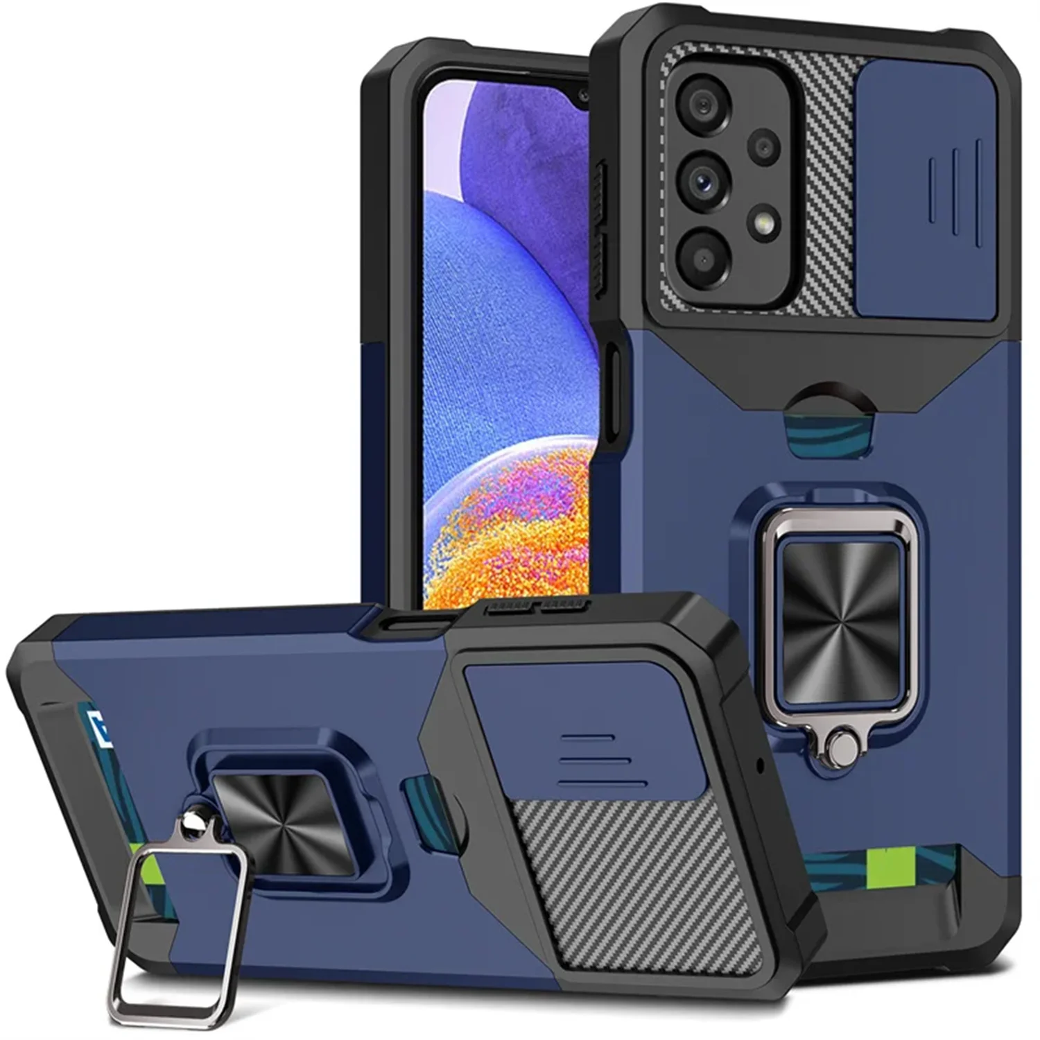 Rugged Slide Camera Stand Card Bag Cover with Enhanced Protection