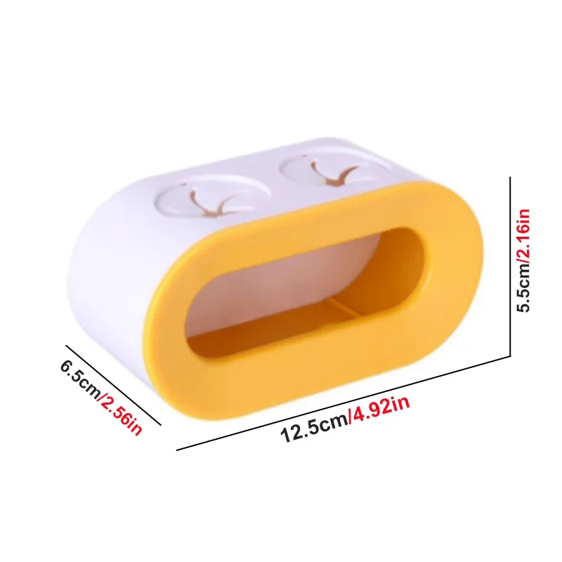 Toothbrush Holder Electric Toothbrush Holder Double Hole Self-adhesive Stand Rack Wall-Mounted Holder Storage Space Saving Bathroom Accessories