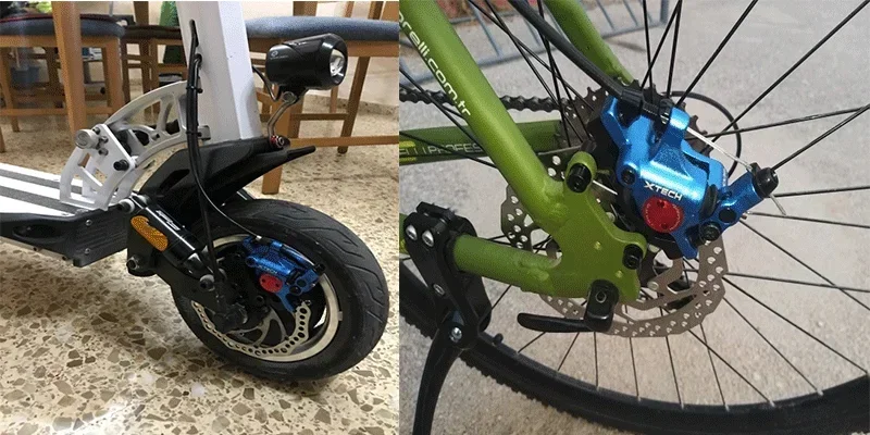 ZOOM XTECH HB100 MTB hydraulische Scheibenbremssättel vorne hinten 160 mm klappbarer Zugdraht schwarz rot Bremse für MTB-Fahrradbremssatz – Detail 7