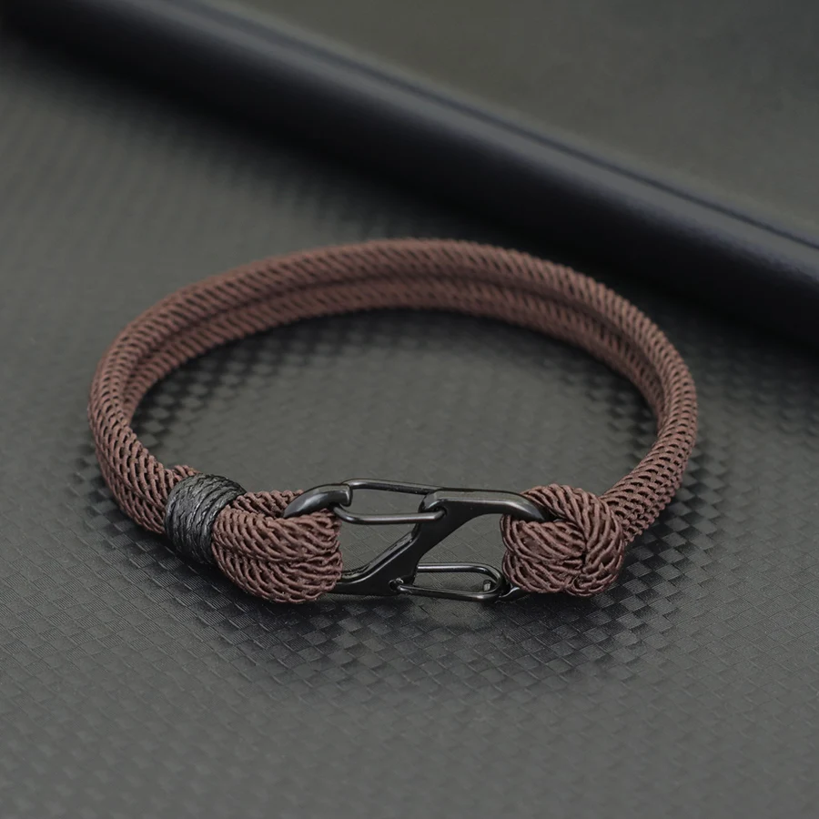 New Braided Rope Bracelet Detachable Mountaineering Clasp Mens Survival ...