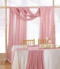 Chiffon Table Runner Gauze Vintage Romantic Wedding Chair Sashes Birthday Party Baby shower Ceremony Banquets Arches Cake Decor 1