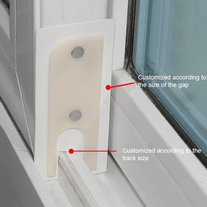 Sliding Door Roller Window Support 4Pcs/set Plastic Steel Aluminum Alloy Door Window Sealing Block