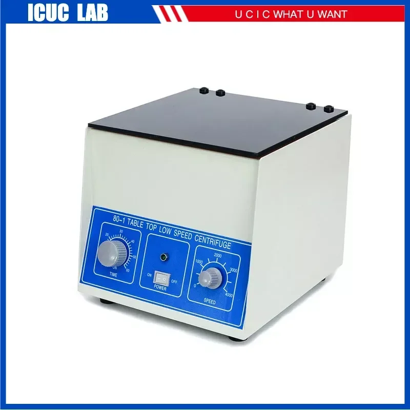 80-1 Low Speed Tabletop Blood PRP PRF Centrifuge Machine for Laboratory Clinical Medical Centrifuga 4000rpm with 6x20ml Rotor