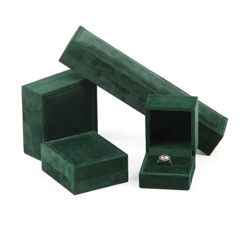 New Sewing Jewelry Box, PU Thick Edge Ring Box, Pendant Bracelet Box, Jewelry Storage Box
