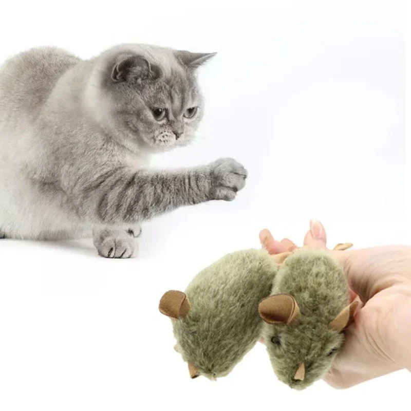 Interactive Chew-Resistant Squeaky Plush Cat Toy