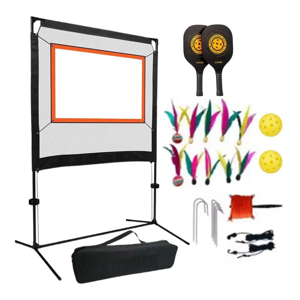 Badminton Net Portable Net with Storage Bag Men Women Replacement with Shuttlecocks for Backyard Practice Sports Beach Outdoor