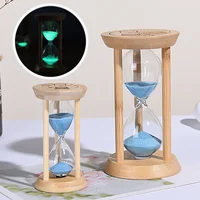 10 Minutes Creative Wooden Hourglass Sand Clock Timers Kitchen Tool Mini Sandglass Desktop Decoratio Home Timekeeper Kids Gifts 1