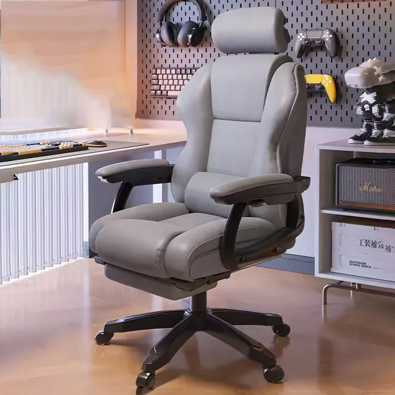 Feet Support Design Office Chair Armrest White Unique Modern Gaming Chair Advanced Sense Comfort Chaise Bureau Home Furniture